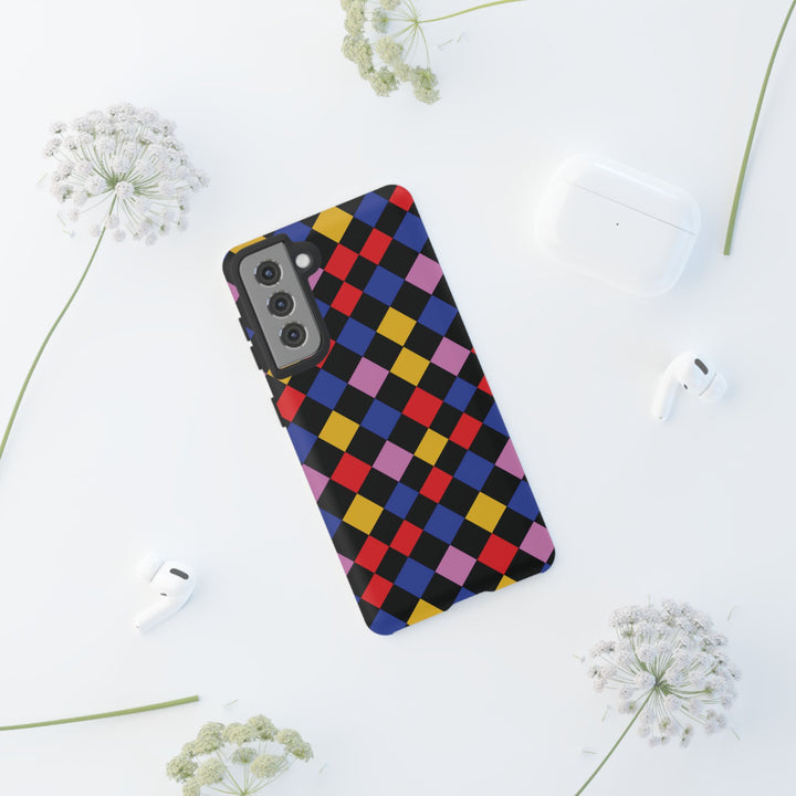 Aesthetic Tough Colorful Checkerboard Phone Case Premium - For iPhone 17 Pro Max iPhone 16 Pro iPhone 15 Iphone 14 Plus 13 Pro 12 11 10 XR - Studio40ParkLane