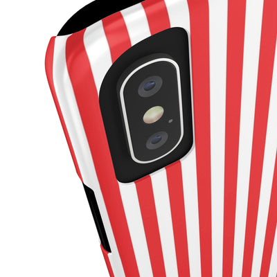 Slim Full Red Striped Cute Phone Case for Iphone 16 - | iPhone 15 Pro Max Case | iPhone 14 Case Iphone 13 12 11 10 9 8 7 XS X Gift for Her - Studio40ParkLane