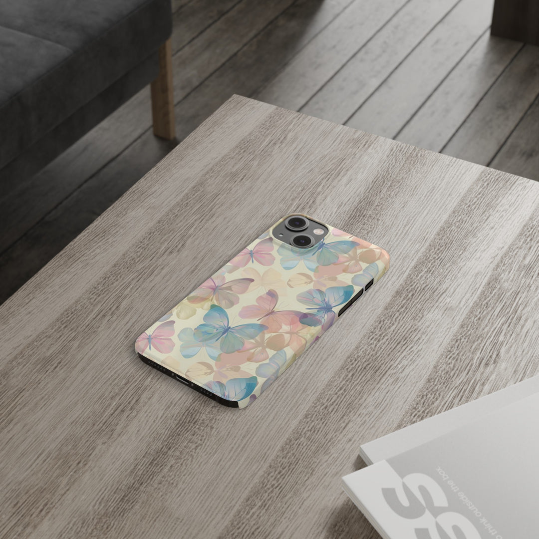 Slim Cute Phone Cases for Iphone - | iPhone 15 Case | iPhone 15 Pro Max Case, Iphone 14 Case, Iphone 14 Pro Max, Iphone 13, Summer Pastel Butterflies - Studio40ParkLane