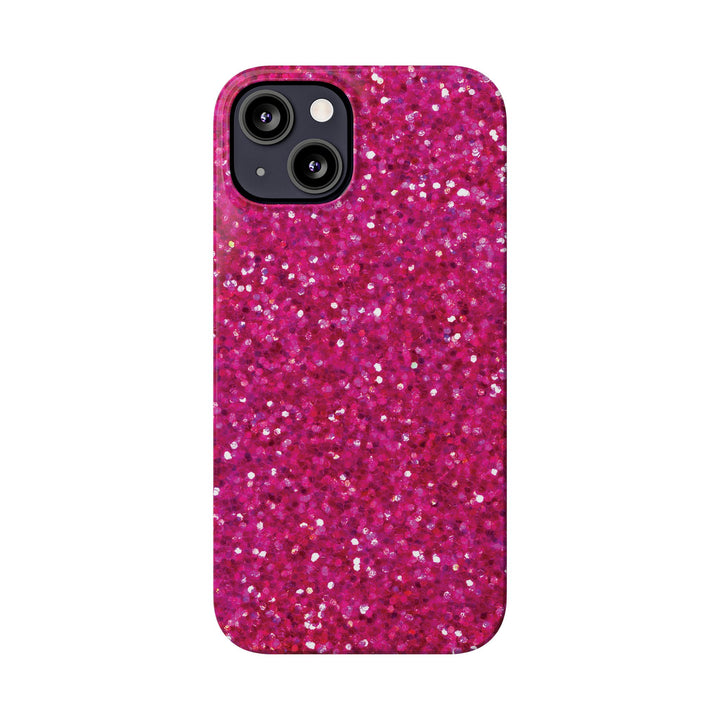 Slim Muted Pink Faux Play on Glitter Effect Cute Phone Cases for Iphone 16 Pro Max | iPhone 15 Case | iPhone 15 Pro Max Case, Iphone 14, Iphone 14 Pro Max, Iphone 13 12 11 8 7 - Studio40ParkLane