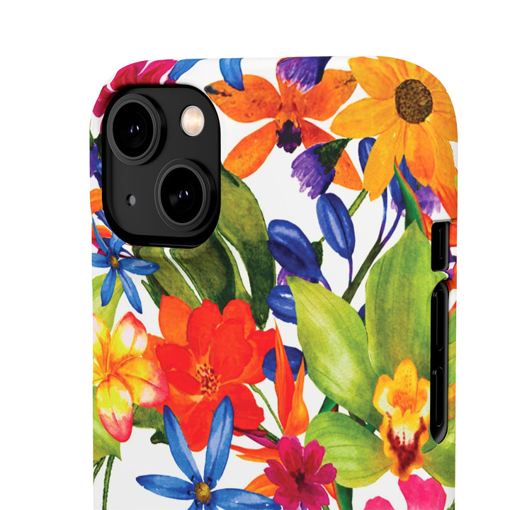 Sleek Snap Colorful Flowers Cute Phone Case for iPhone 16 15 14 13 12 11 X Xs Max Xr Pro Plus Samsung Galaxy S24 S23 S22 S21 S20 Note Ultra