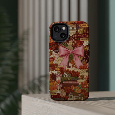 New England Fall Coquette Collage Tough Magsafe Cute Phone Cases for Iphone | iPhone 15 Pro Max Case, Iphone 14, Iphone 14 13 12 11 10 9 8 7 - Studio40ParkLane