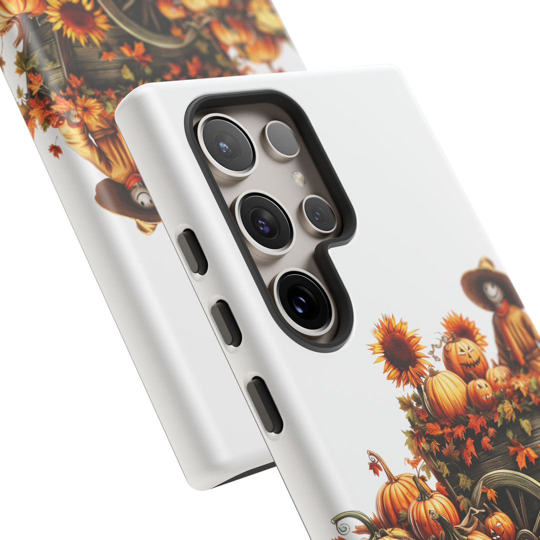 Impact Resistant, Fall Leaves Scarecrow, Cute Phone Cases for Samsung S24, S23, S22, S21, IPhone 15 pro Iphone 14 pro Iphone 13 IPhone 12 Iphone 11 - Studio40ParkLane