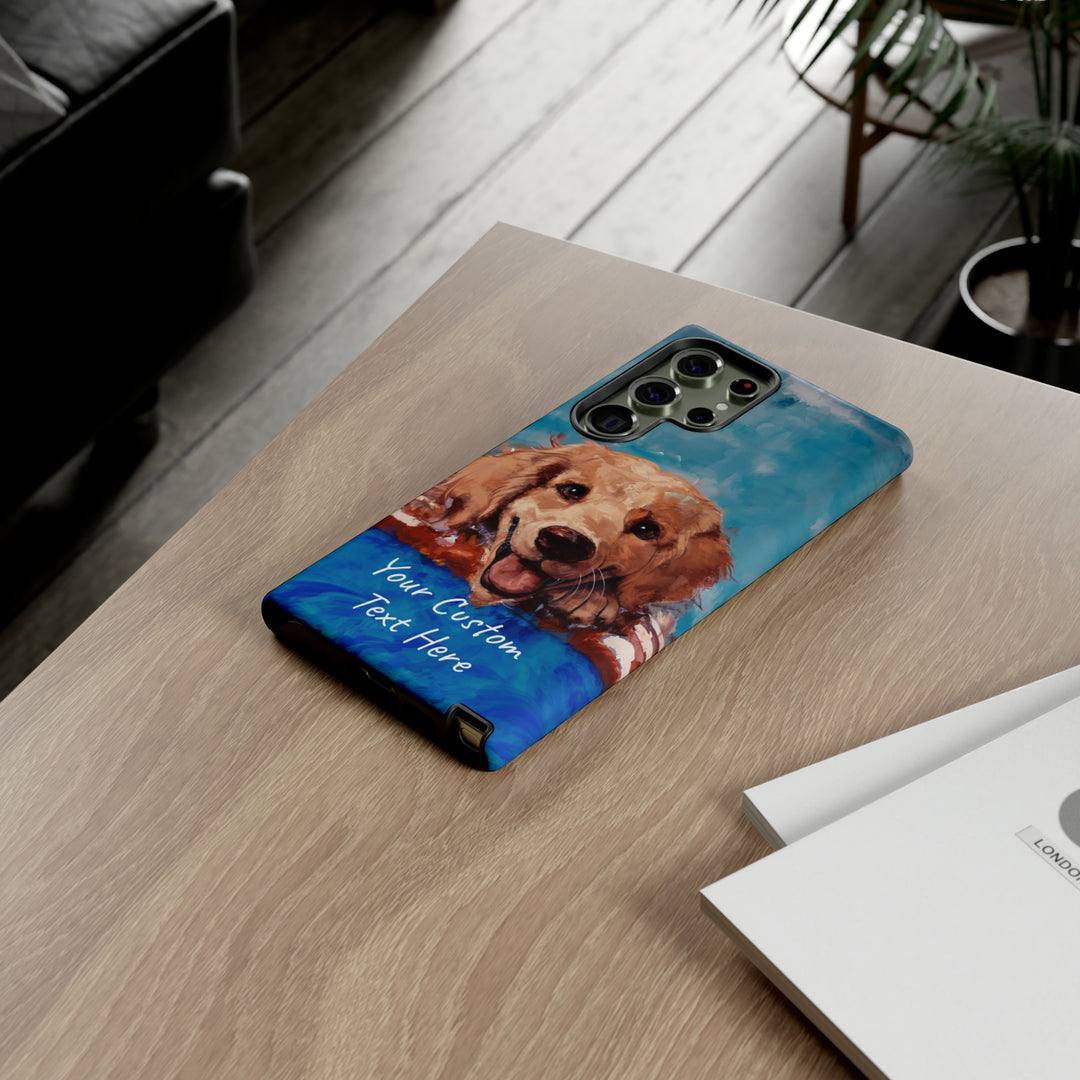 Personalize this Cute Samsung Phone Case | Golden Retriever Dog Samsung Phone Case | Galaxy S23, S22, S21, S20 | Personalized Samsung Cases - Studio40ParkLane