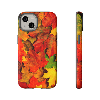 Fall Leaves Impact Resistant, Cute Phone Cases for Samsung S24, S23, S22, S21, IPhone 15 pro Iphone 14 pro Iphone 13 IPhone 12 Iphone 11