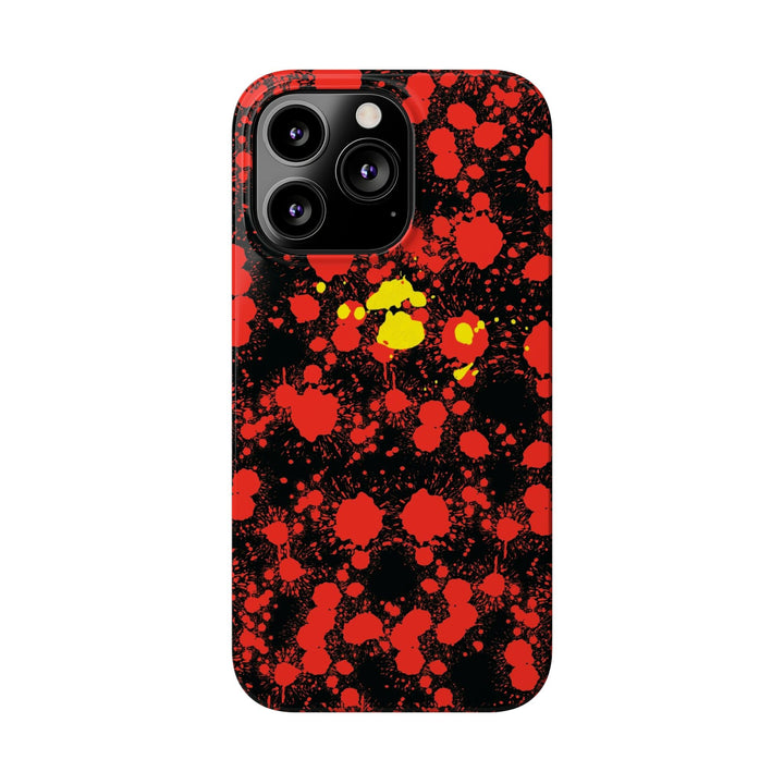 Slim Cute Phone Cases for Iphone - | iPhone 15 Case | iPhone 15 Pro Max Case, Iphone 14 Case, Iphone 14 Pro Max, Iphone 13, Red Yellow Paint Splash - Studio40ParkLane