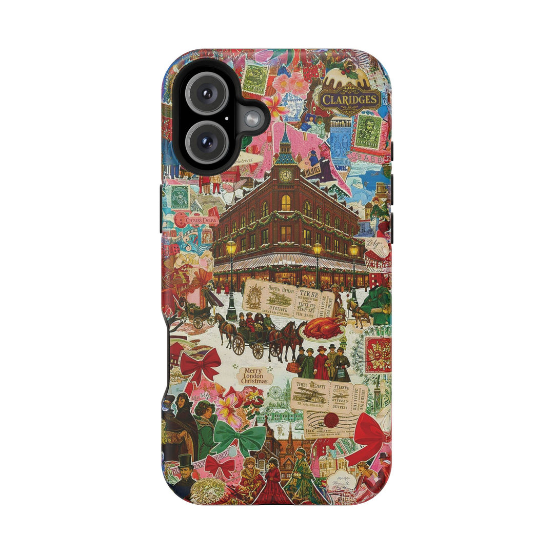 Aesthetic Tough Magsafe London Coquette Collage Phone Case - For iPhone 17 Pro Max iPhone 16 Pro iPhone 15 Iphone 14 Plus 13 Pro 12 11 10 - Studio40ParkLane