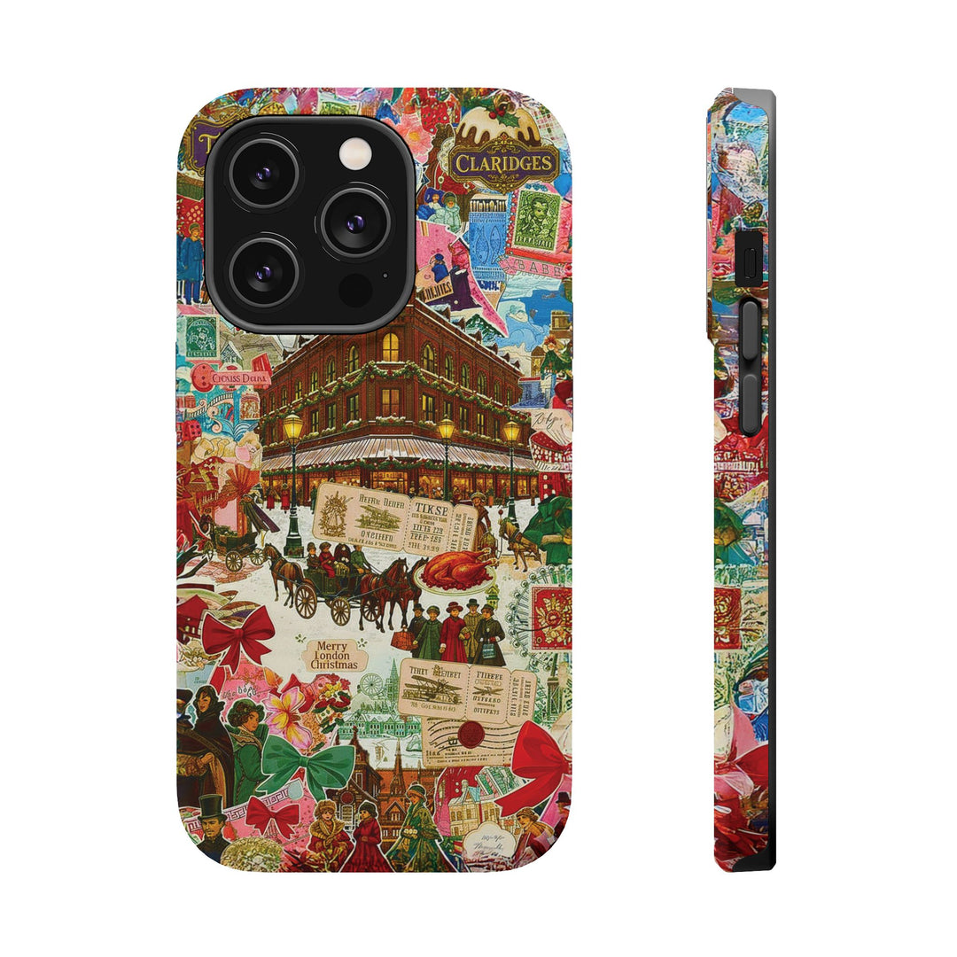 Aesthetic Tough Magsafe London Coquette Collage Phone Case - For iPhone 17 Pro Max iPhone 16 Pro iPhone 15 Iphone 14 Plus 13 Pro 12 11 10 - Studio40ParkLane