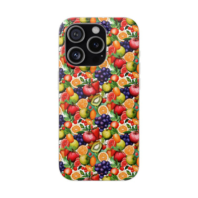 Cute Flexi Phone Cases, Summer Fruit Mix, Compatible with Samsung Galaxy S23, Samsung S22, Samsung S21, Samsung S20, Galaxy S20 Ultra