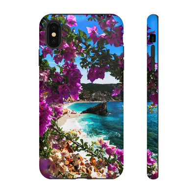 Impact Resistant, Bougainvillea Seaview, Cute Phone Cases for Samsung S24, S23, S22, S21, IPhone 15 pro Iphone 14 pro Iphone 13 IPhone 12 Iphone 11