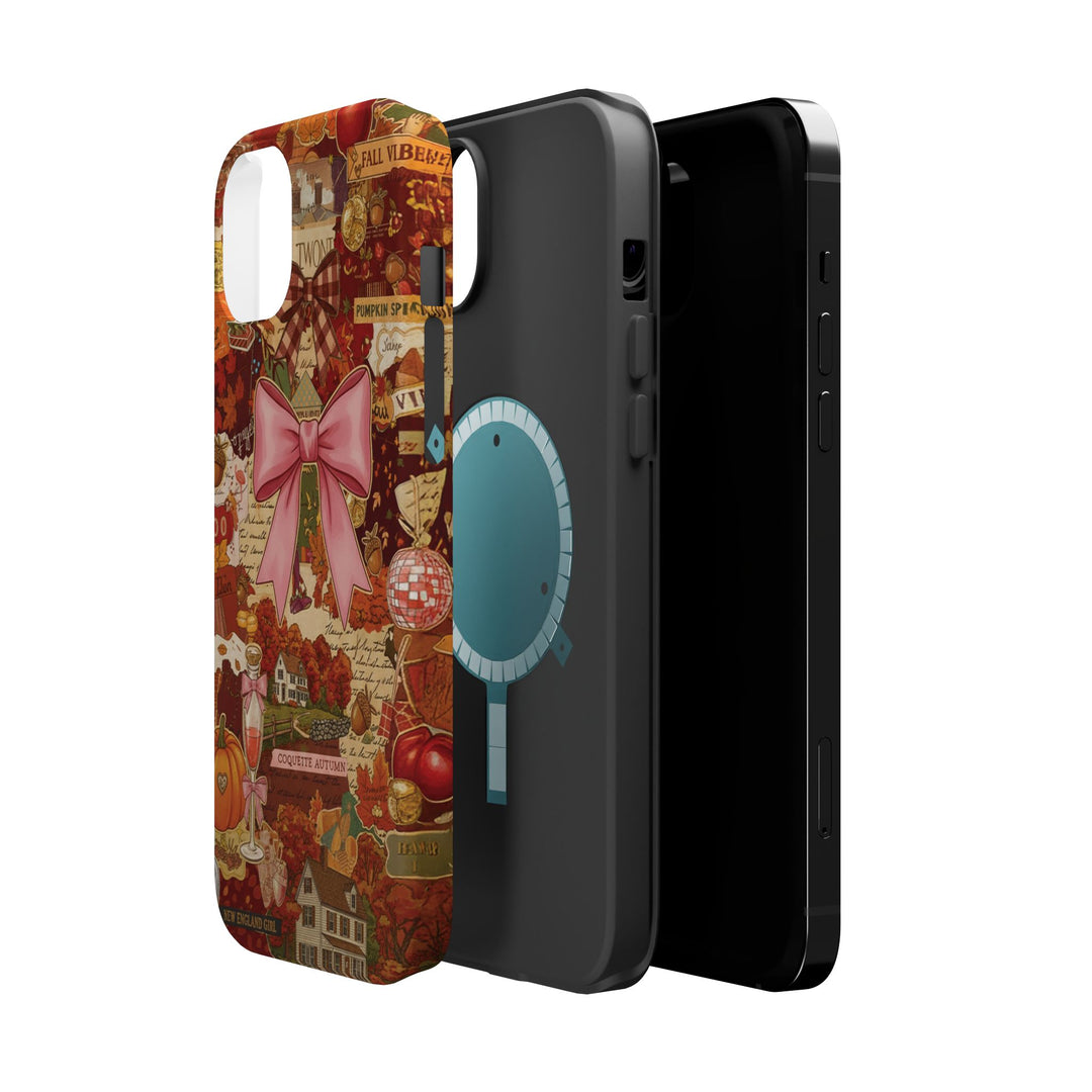 New England Fall Coquette Collage Tough Magsafe Cute Phone Cases for Iphone | iPhone 15 Pro Max Case, Iphone 14, Iphone 14 13 12 11 10 9 8 7 - Studio40ParkLane