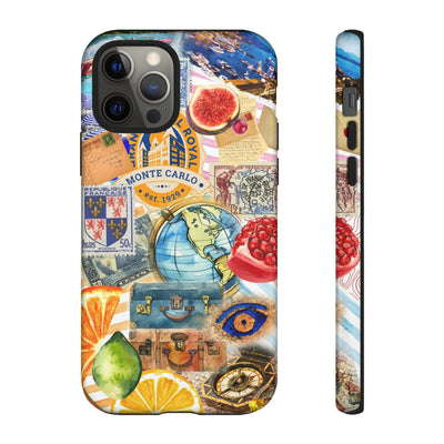 Cute European Summer Collage Phone Case, for IPhone 16 Case | Iphone 15, Iphone 14, IPhone 13 Case, 11 8 7, Samsung Galaxy S24, S23, S22, S21 Extra Protective