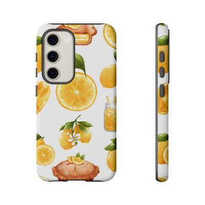 Impact Resistant, Lemon Fruit Pie, Cute Phone Cases for Samsung S24, S23, S22, S21, IPhone 15 pro Iphone 14 pro Iphone 13 IPhone 12 Iphone 11