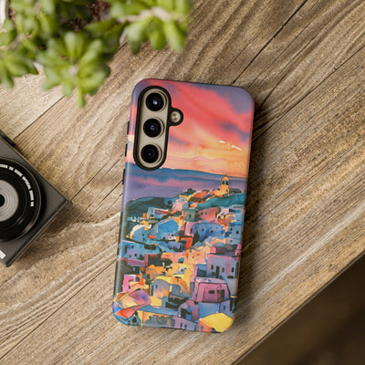 Impact Resistant, Greek Sunset, Cute Phone Cases for Samsung S24, S23, S22, S21, IPhone 15 pro Iphone 14 pro Iphone 13 IPhone 12 Iphone 11