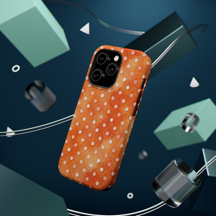 Aesthetic Tough Magsafe Orange Polka Dots Phone Case - For iPhone 17 Pro Max iPhone 16 Pro iPhone 15 Iphone 14 Plus 13 Pro 12 11 10 XR - Studio40ParkLane