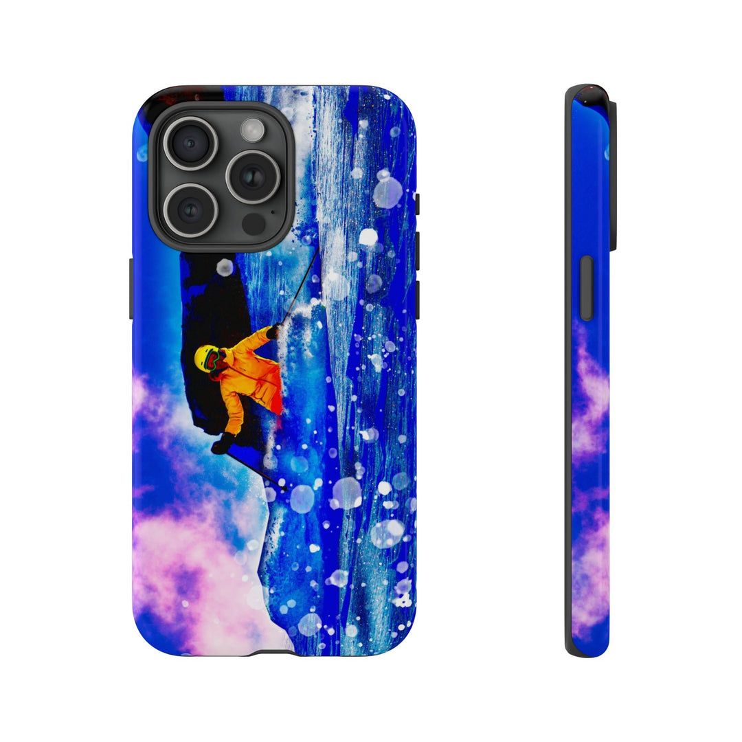 Cute IPhone Case | iPhone 15 Case | iPhone 15 Pro Max Case, Iphone 14 Case, Iphone 14 Pro Max Case IPhone Case for Art Lovers, Skier Mountain - Studio40ParkLane