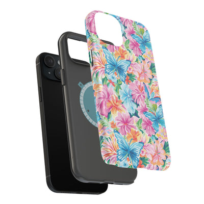 Butterflies Flowers Magsafe Cute Phone Case for Iphone Gift for Her, iPhone 16 Case iPhone 15 Pro Max Case, Iphone 14, Iphone 14 Pro Max, 13, 12