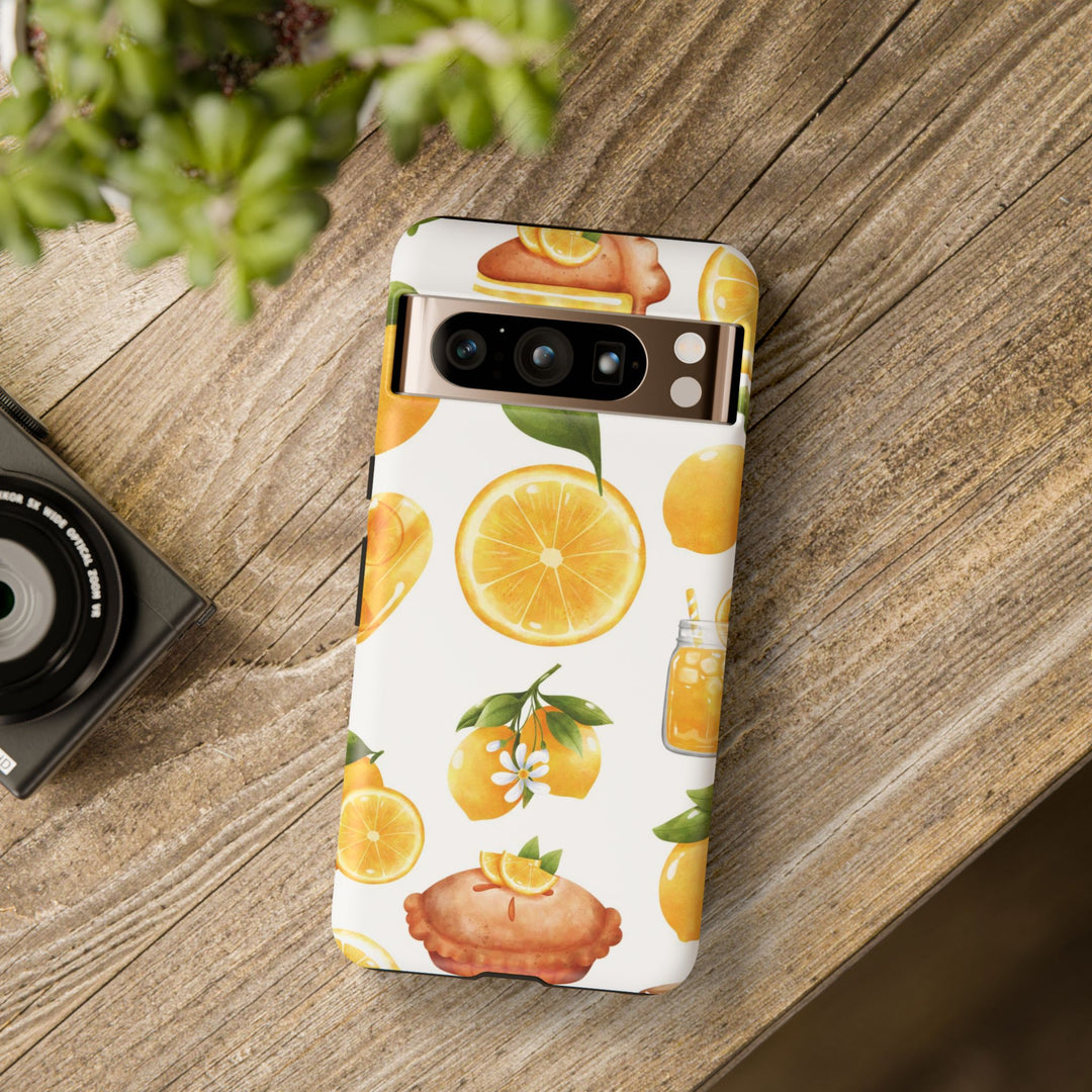 Impact Resistant, Lemon Fruit Pie, Cute Phone Cases for Samsung S24, S23, S22, S21, IPhone 15 pro Iphone 14 pro Iphone 13 IPhone 12 Iphone 11 - Studio40ParkLane