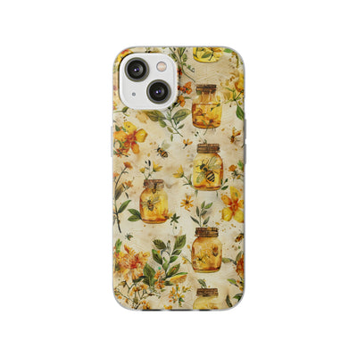 Cute Flexi Phone Cases, Honey Bees Yellow, Compatible with Samsung Galaxy S23, Samsung S22, Samsung S21, Samsung S20, Galaxy S20 Ultra