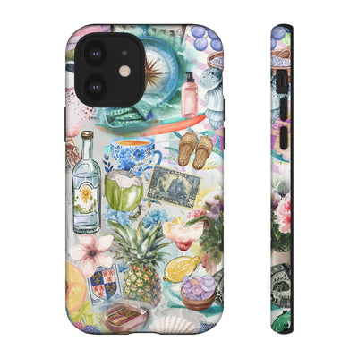 Impact Resistant, Travel Coquette Collage, Cute Phone Cases for Samsung S24, S23, S22, S21, IPhone 15 pro Iphone 14 pro Iphone 13 IPhone 12 Iphone 11