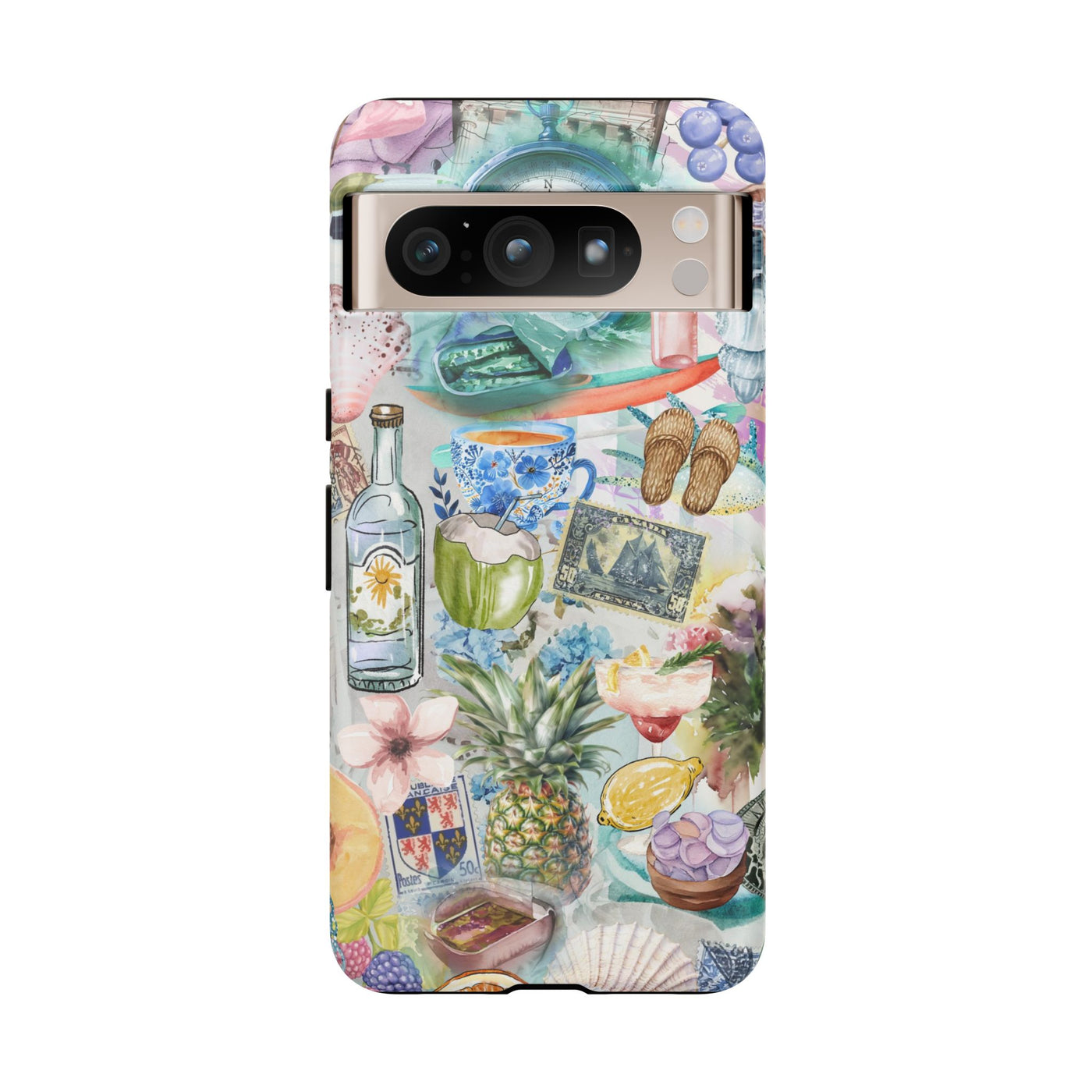 Impact Resistant, Travel Coquette Collage, Cute Phone Cases for Samsung S24, S23, S22, S21, IPhone 15 pro Iphone 14 pro Iphone 13 IPhone 12 Iphone 11