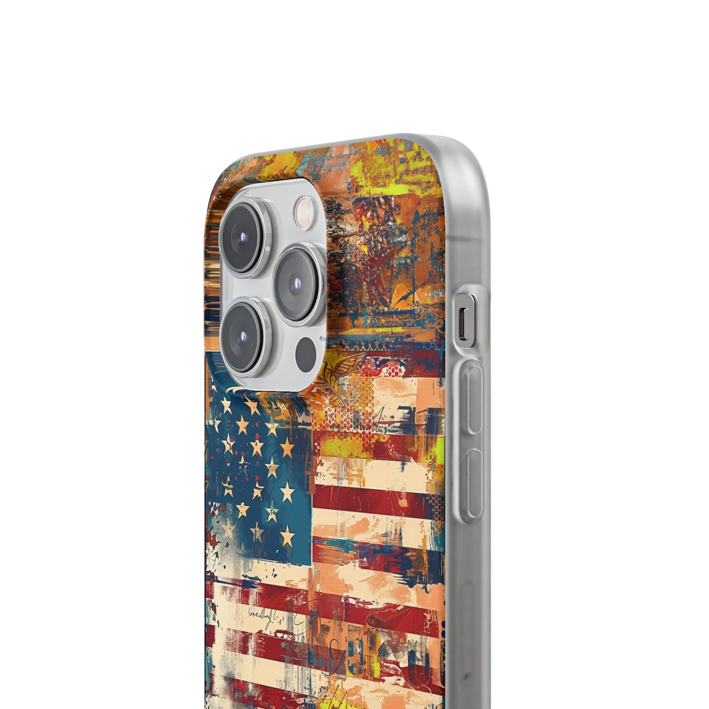 Cute Flexi Phone Cases, US Flag Abstract, Compatible with Samsung Galaxy S23, Samsung S22, Samsung S21, Samsung S20, Galaxy S20 Ultra