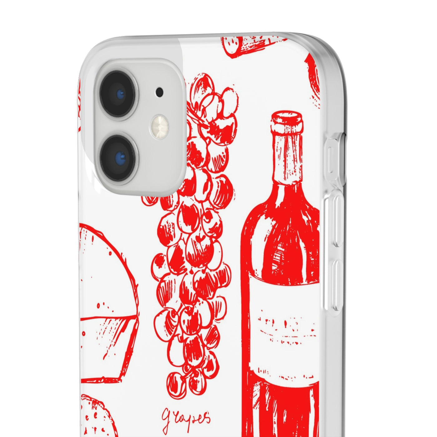 Cute Flexi Phone Cases, French Food Wine Red, Compatible with Samsung Galaxy S23, Samsung S22, Samsung S21, Samsung S20, Galaxy S20 Ultra