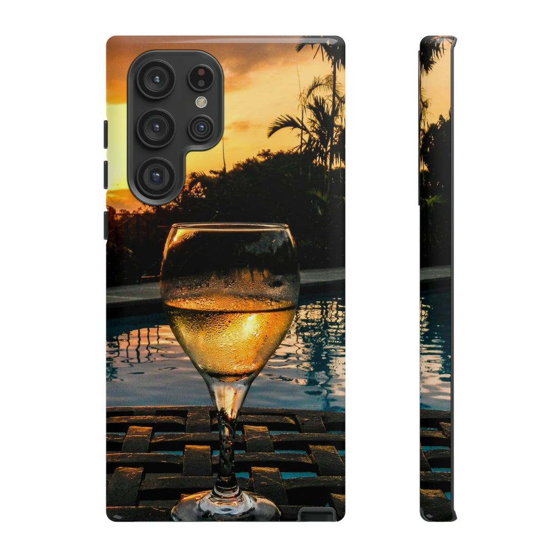 Samsung Galaxy Phone Case | Galaxy S23, S22, S21, S20 | Luxury Case Double Layered | Impact Resistant | Fashionable - Wine Glass 1 - Studio40ParkLane