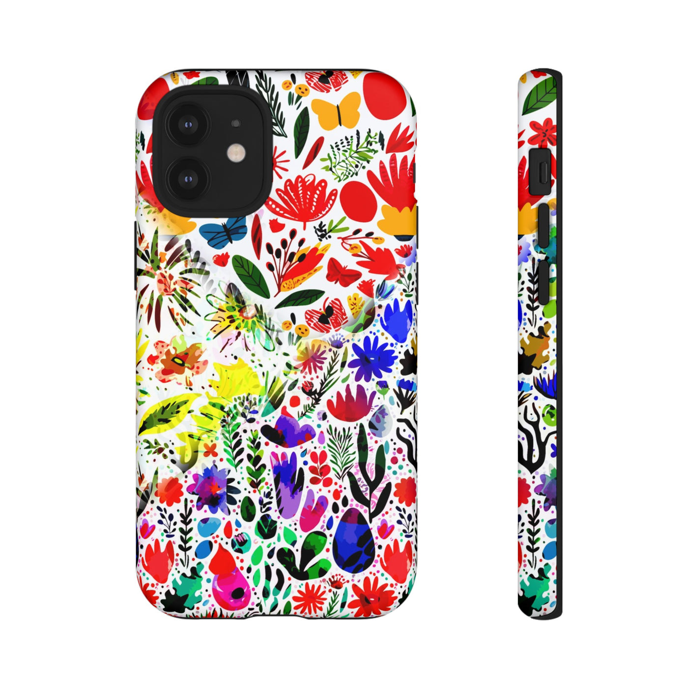 Impact Resistant, Colored Flowers, Cute Phone Cases for Samsung S24, S23, S22, S21, IPhone 15 pro Iphone 14 pro Iphone 13 IPhone 12 Iphone 11