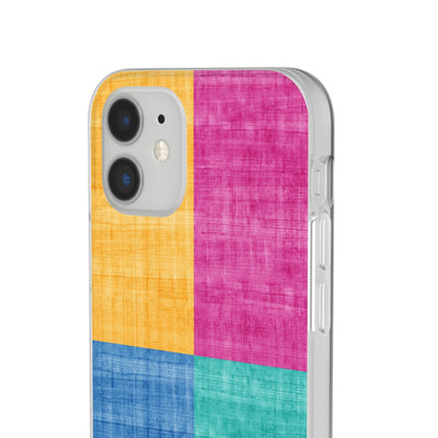 Cute Flexi Phone Cases, Abstract Colored Blocks, Compatible with Samsung Galaxy S23, Samsung S22, Samsung S21, Samsung S20, Galaxy S20 Ultra