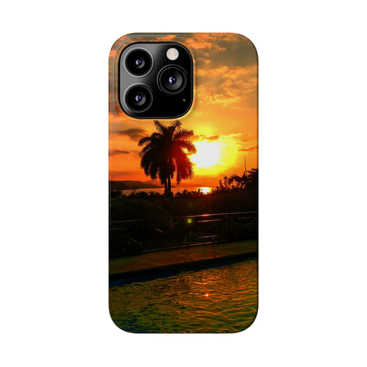 Slim Cute Phone Cases for Iphone - | iPhone 15 Case | iPhone 15 Pro Max Case, Iphone 14 Case, Iphone 14 Pro Max, Iphone 13, Summer Jamaica Sunset - Studio40ParkLane