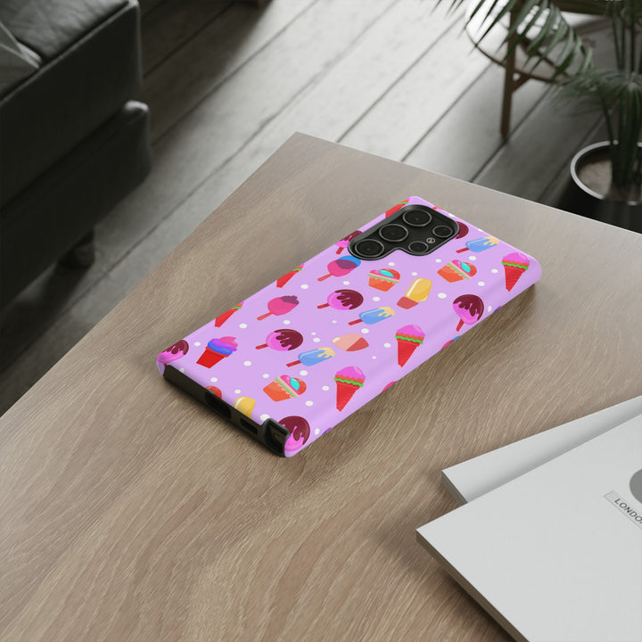 Cute Samsung Case | Cool Iphone Case | Summer Pink Ice - Cream, Samsung S24, S23, S22, S21, IPhone 15 Case | Iphone 14 Case, Iphone 13 Case - Studio40ParkLane