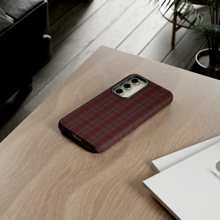 Samsung Galaxy Phone Case | Tough Case double layered | Impact resistant | Galaxy S23, S22, S21, S20 - Matte/Glossy Rose Tartan McDonald - Studio40ParkLane