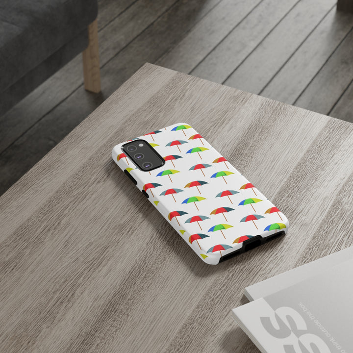 Cute Samsung Phone Case | Aesthetic Samsung Phone Case | Galaxy S23, S22, S21, S20 | Colorful Beach Parasols, Protective Phone Case - Studio40ParkLane