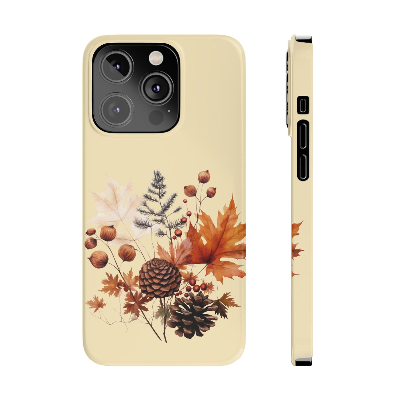 Slim Fall Leaves Foliage Cute Phone Cases for Iphone 16 | iPhone 15 Case | iPhone 15 Pro Max Case, Iphone 14, Iphone 14 Pro Max, Iphone 13, Slim Mom Dad Gift