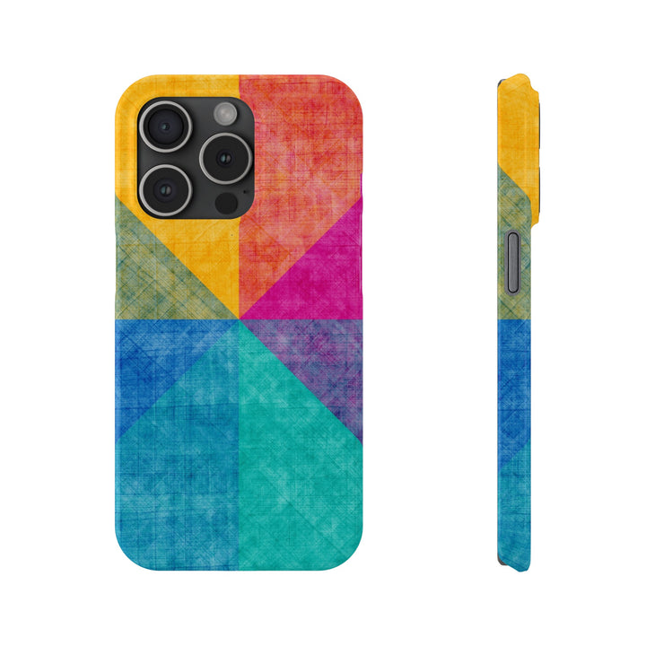 Slim Cute Phone Cases for Iphone | iPhone 15 Case | iPhone 15 Pro Max Case, Iphone 14, Iphone 14 Pro Max, Iphone 13, Abstract Colored Shapes - Studio40ParkLane