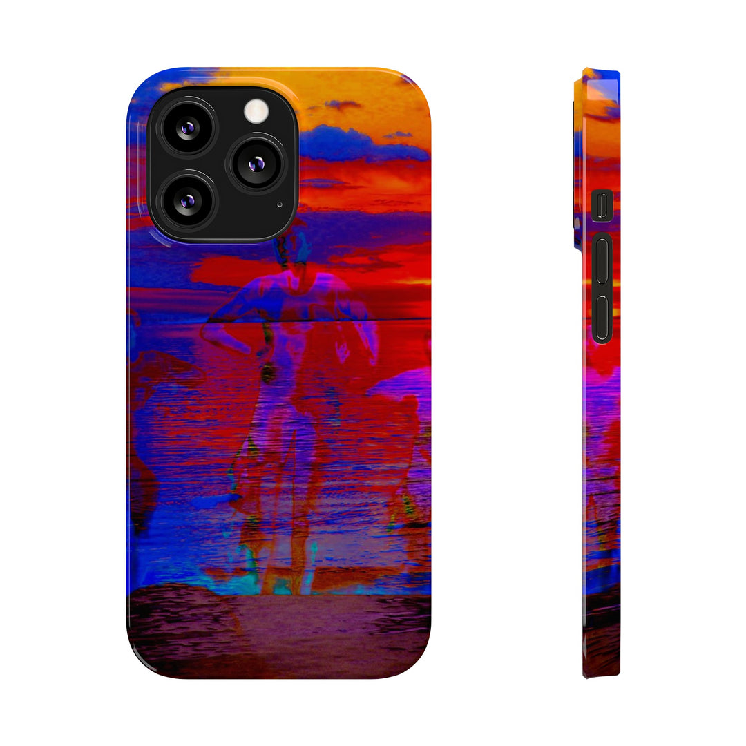 Slim Cute Phone Cases for Iphone | iPhone 15 Case | iPhone 15 Pro Max, Iphone 14 Case, Iphone 14 Pro Max, Iphone 13, Red Blue Sunset - Studio40ParkLane