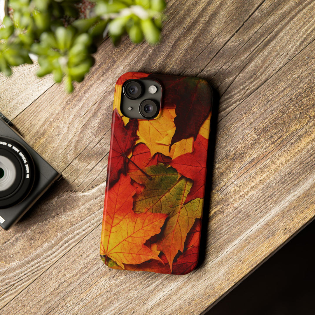 Slim Autumn Fall Leaves Gift Cute Phone Cases for Iphone 16 | iPhone 15 Case | iPhone 15 Pro Max Case, Iphone 14, Iphone 14 Pro Max, Iphone 13, Slim Mom Dad Gift - Studio40ParkLane