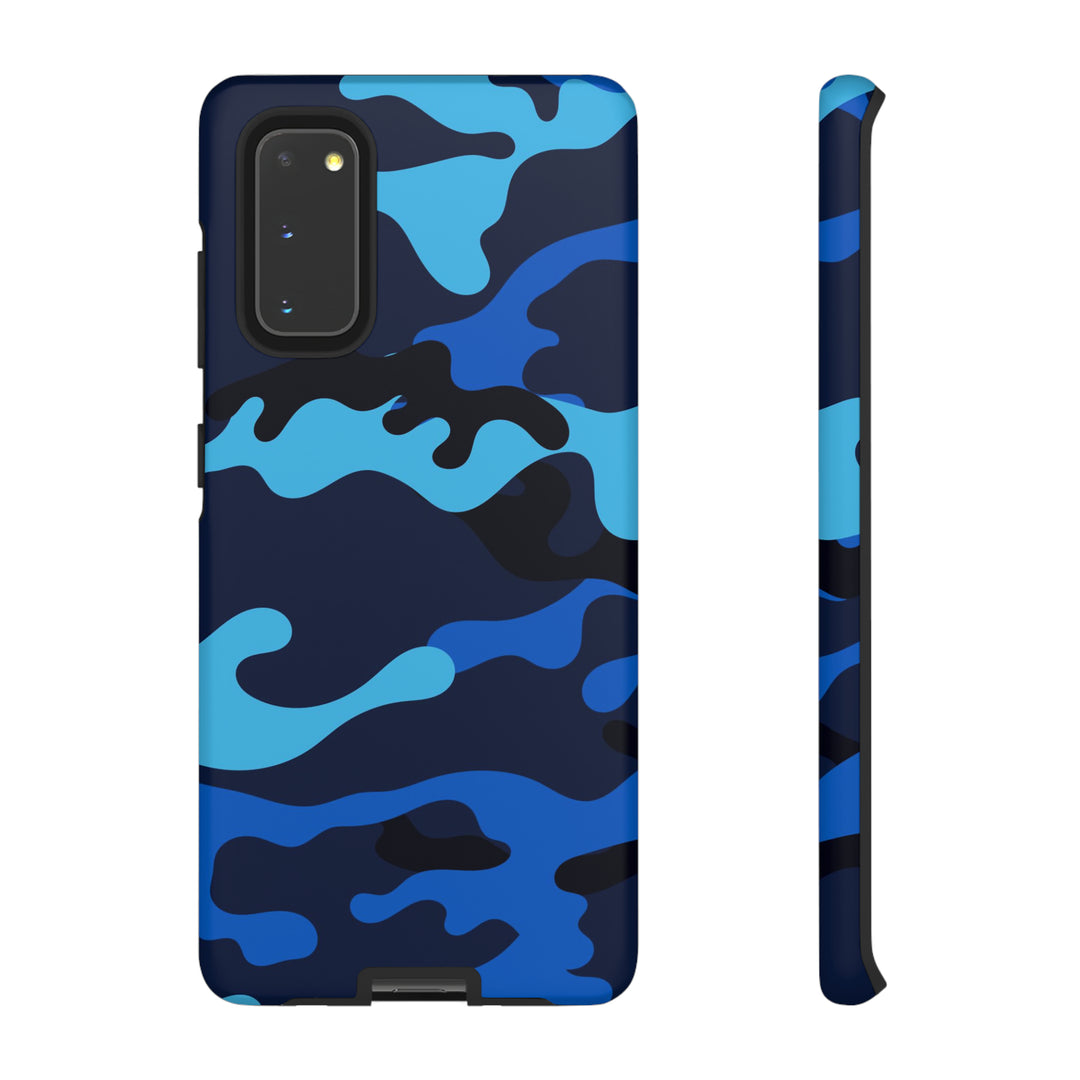 Cute Samsung Phone Case | Aesthetic Samsung Phone Case | Galaxy S23, S22, S21, S20 | Blue Camouflage, Protective Phone Case - Studio40ParkLane