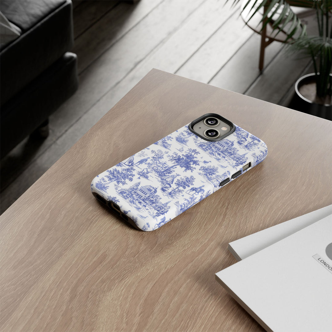 French Toile Premium Tough Phone Case, Timeless Cute Phone Case for Samsung Galaxy S25 S24 S23 Ultra &amp; iPhone 16 15 Pro Max - Studio40ParkLane