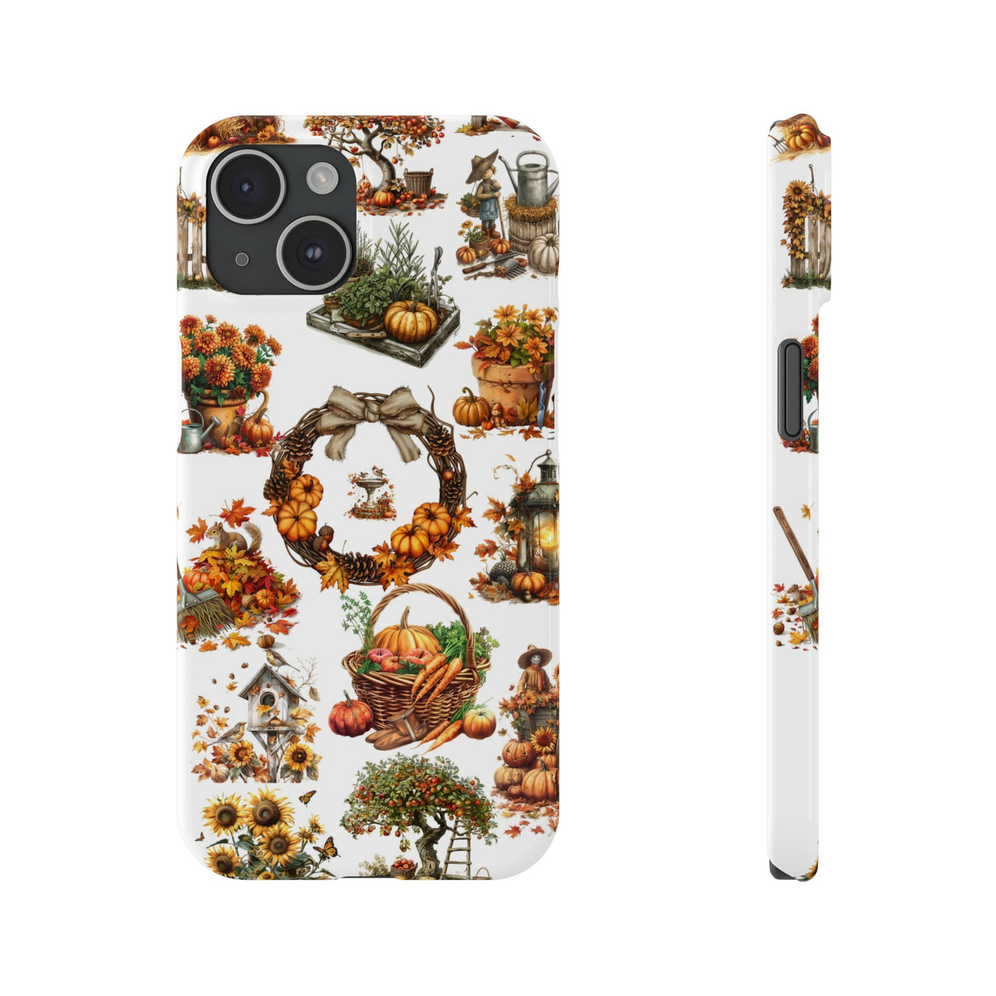 Slim Fall Leaves Collage Cute Phone Cases for Iphone | iPhone 15 Case | iPhone 15 Pro Max Case, Iphone 14, Iphone 14 Pro Max, Iphone 13, 12