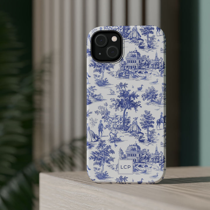 Custom Personalized French Toile Magsafe Phone Case for Iphone 18 - iPhone 17 Pro Max Air Plus 15 14 13 12 11, Samsung Galaxy Phone Cases - Studio40ParkLane