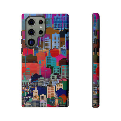 Cute Samsung Case | Cool Iphone Case | Summer City Skyline, Samsung S24, S23, S22, S21, IPhone 15 Case | Iphone 14 Case, Iphone 13 Case