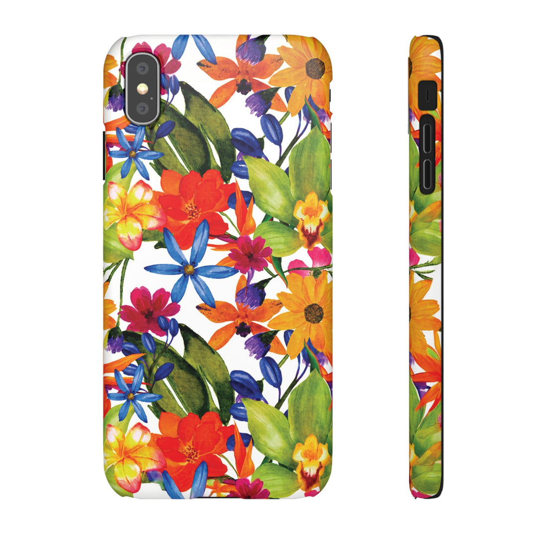 Sleek Snap Colorful Flowers Cute Phone Case for iPhone 16 15 14 13 12 11 X Xs Max Xr Pro Plus Samsung Galaxy S24 S23 S22 S21 S20 Note Ultra