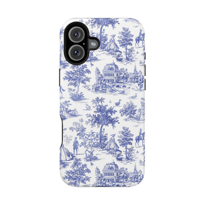 French Blue Toile Magsafe Cute Phone Case for Iphone Gift for Her,  | iPhone 15 Case | iPhone 15 Pro Max Case, Iphone 14, Iphone 14 Pro Max, Iphone 13, Iphone 16