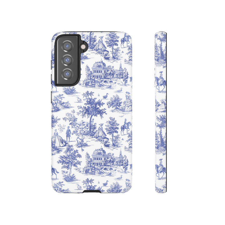 French Toile Premium Tough Phone Case, Timeless Cute Phone Case for Samsung Galaxy S25 S24 S23 Ultra &amp; iPhone 16 15 Pro Max - Studio40ParkLane