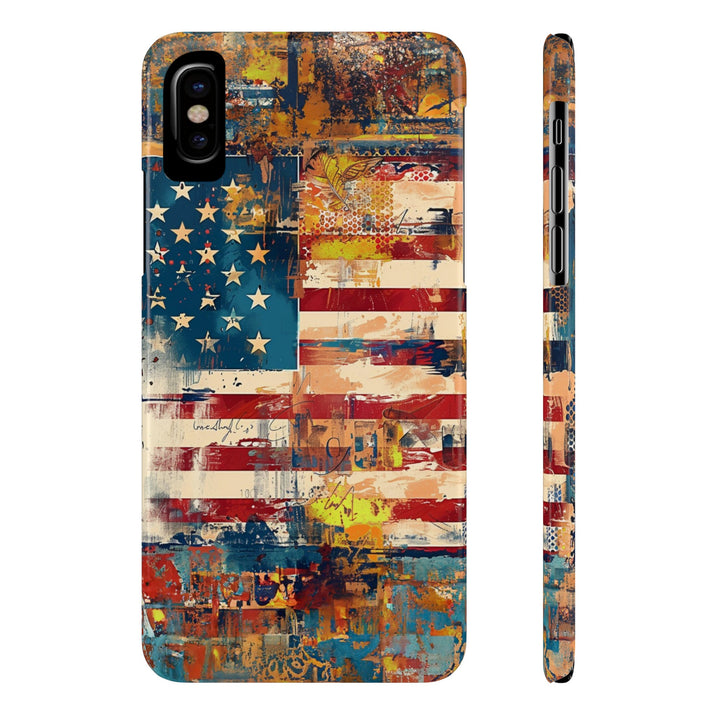 Slim Cute Phone Cases for Iphone | iPhone 15 Case | iPhone 15 Pro Max Case, Iphone 14, Iphone 14 Pro Max, Iphone 13, US Flag Abstract - Studio40ParkLane