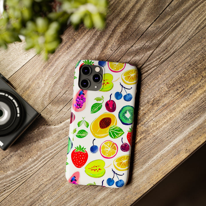 Slim Cute Phone Cases for Iphone | iPhone 15 Case | iPhone 15 Pro Max Case, Iphone 14, Iphone 14 Pro Max, Iphone 13, Summer Fruit Mix - Studio40ParkLane