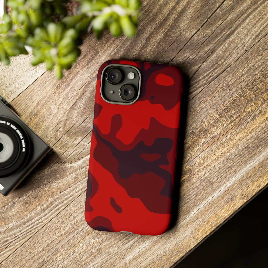 Cute IPhone Case | iPhone 15 Case | iPhone 15 Pro Max Case, Iphone 14 Case, Iphone 14 Pro Max Case IPhone Case for Art Lovers - Red Camo - Studio40ParkLane