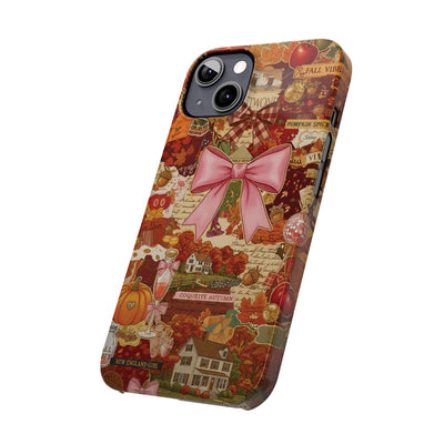 New England fall Coquette Collage Cute Phone Case for Iphone 16 - | iPhone 15 Pro Max Case | iPhone 14 Case Iphone 13 12 11 10 9 8 7 X XS - Studio40ParkLane
